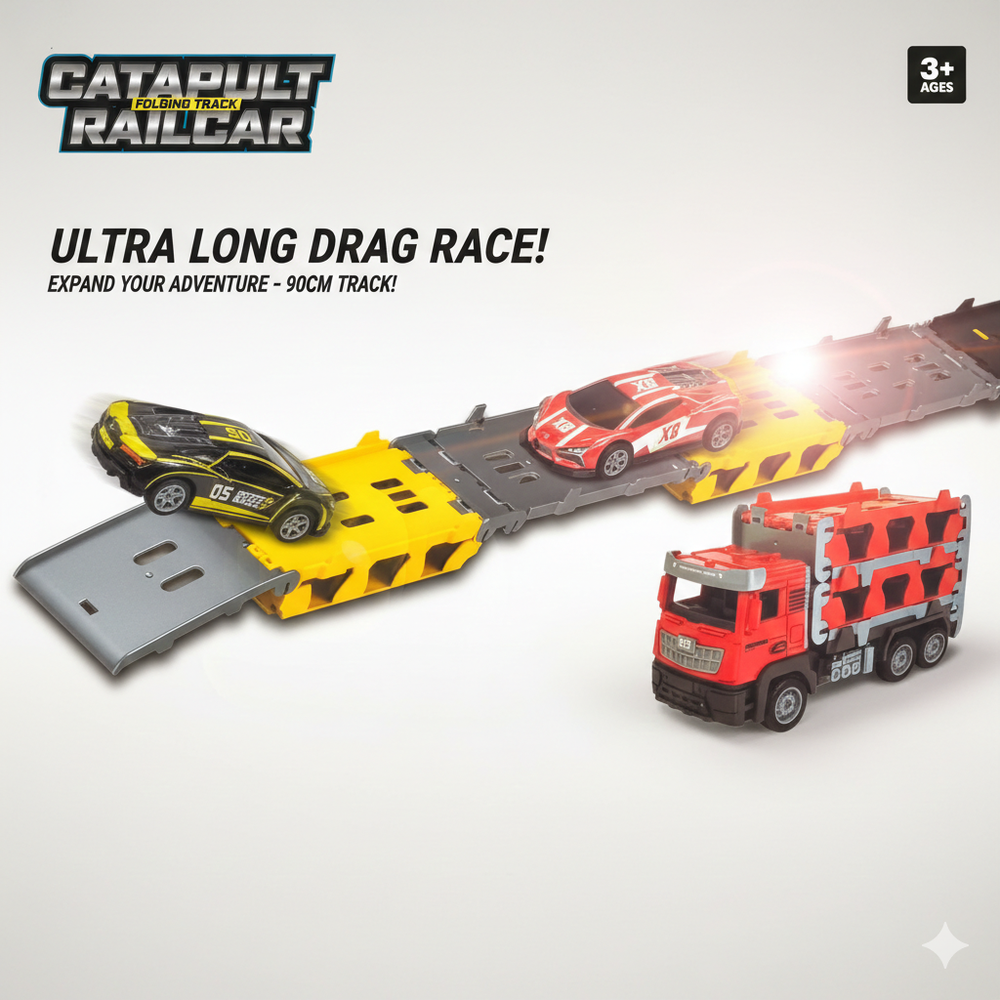 Racing Car set with metal cars and Truck