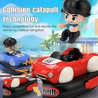 2 Pcs RC Bumper Car Set with Knockout Charaters Music and Lights - Tafeen Toys