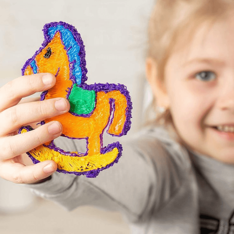 3D Pen with Cute Molds and Plastic Strings with Rechargable Battery