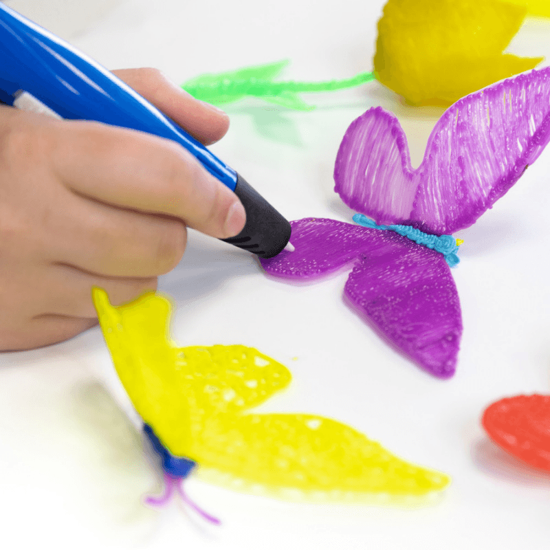 3D Pen with Cute Molds and Plastic Strings with Rechargable Battery