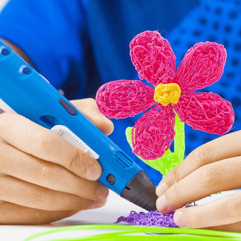3D Pen with Cute Molds and Plastic Strings with Rechargable Battery