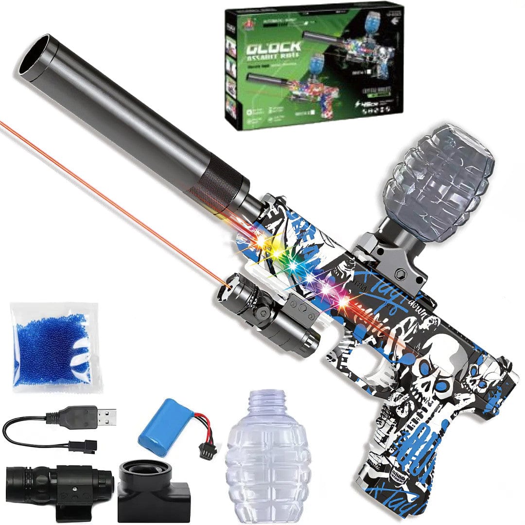 Automatic Desert Eagle Gel Blaster Gun with Laser Light and Music - Tafeen Toys