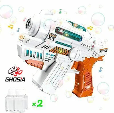 Automatic Toy Bubble Gun with Music and Lights