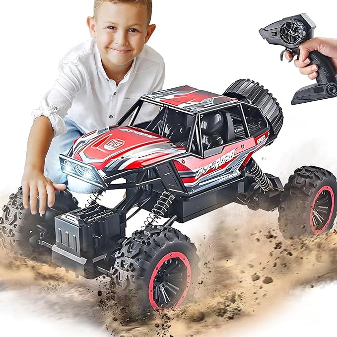 1:12 Monster Truck Metal Alloy with Rechargable Battery Smoke Music and Lights - Tafeen Toys