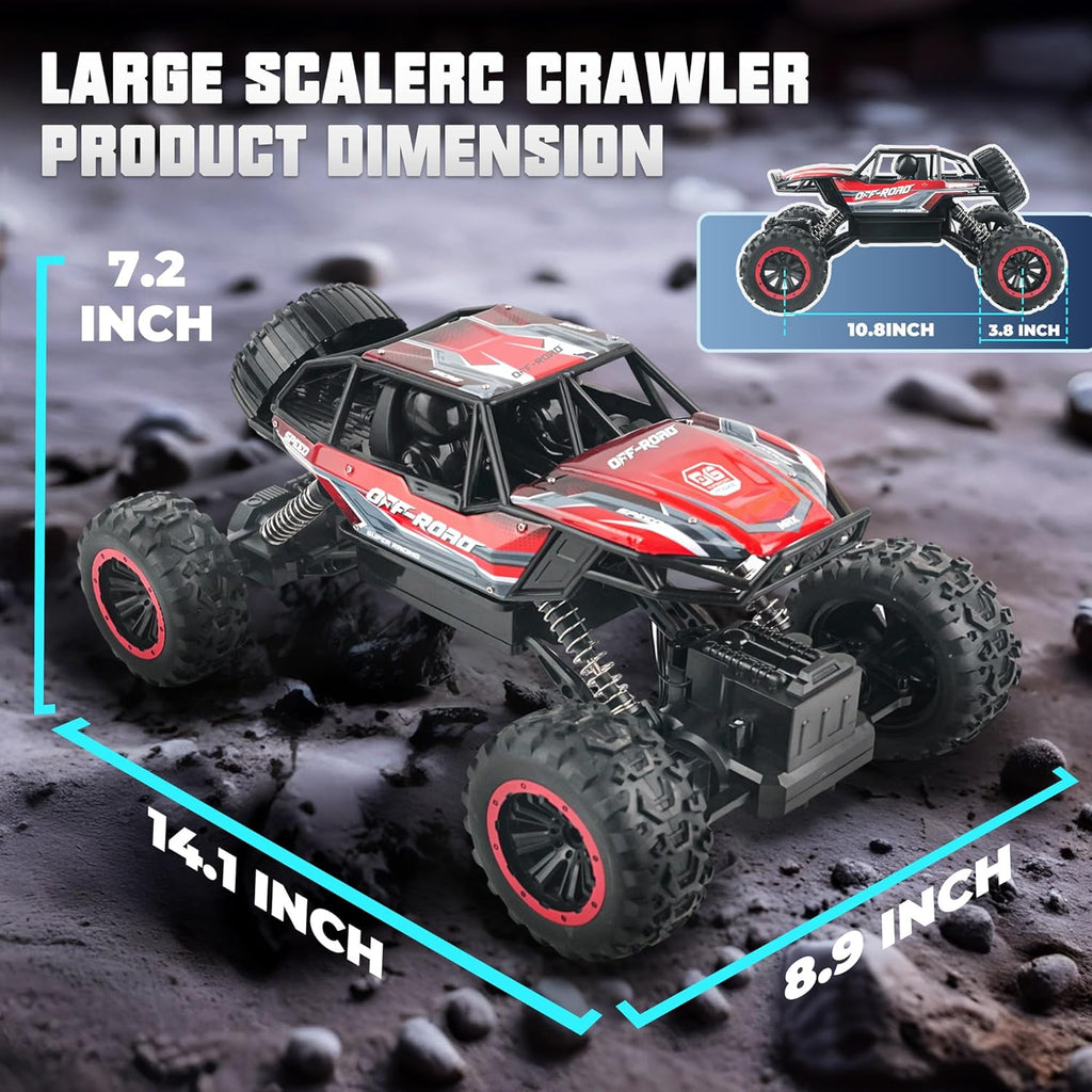 1:12 Monster Truck Metal Alloy with Rechargable Battery Smoke Music and Lights - Tafeen Toys