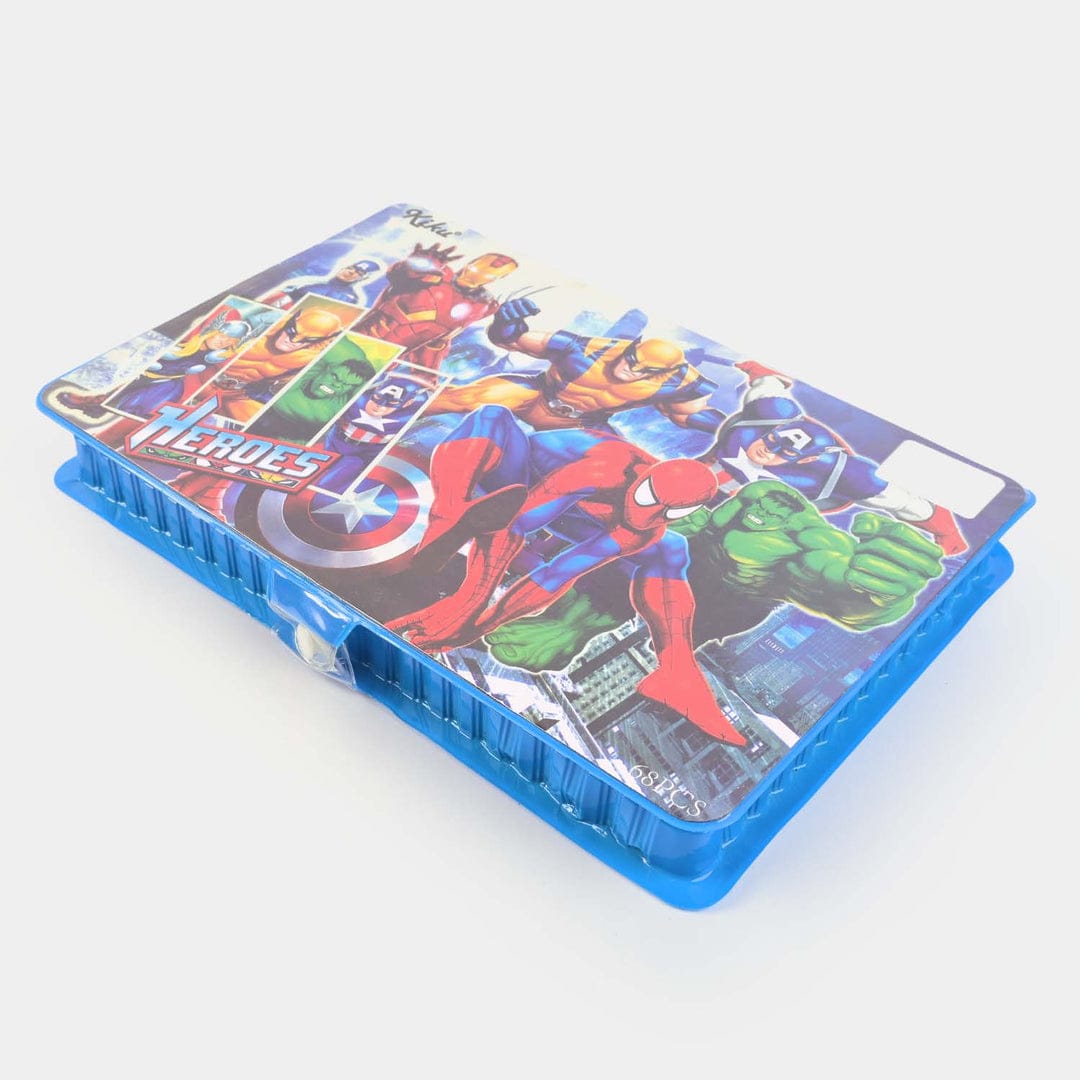 68 PCS Kids Color Set With Markers, Colors and Stationary - Tafeen Toys