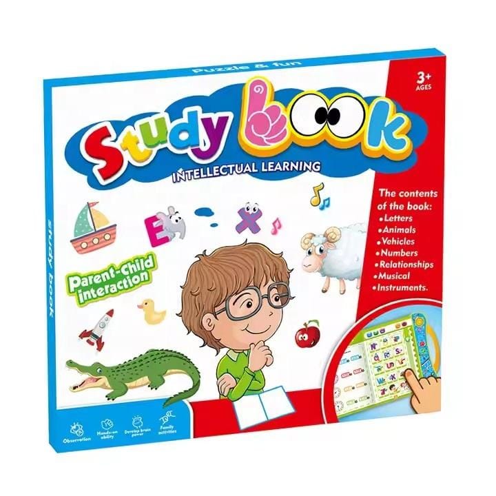 Kids Intelligent Study Book with Touch Sensor and Music - Tafeen Toys