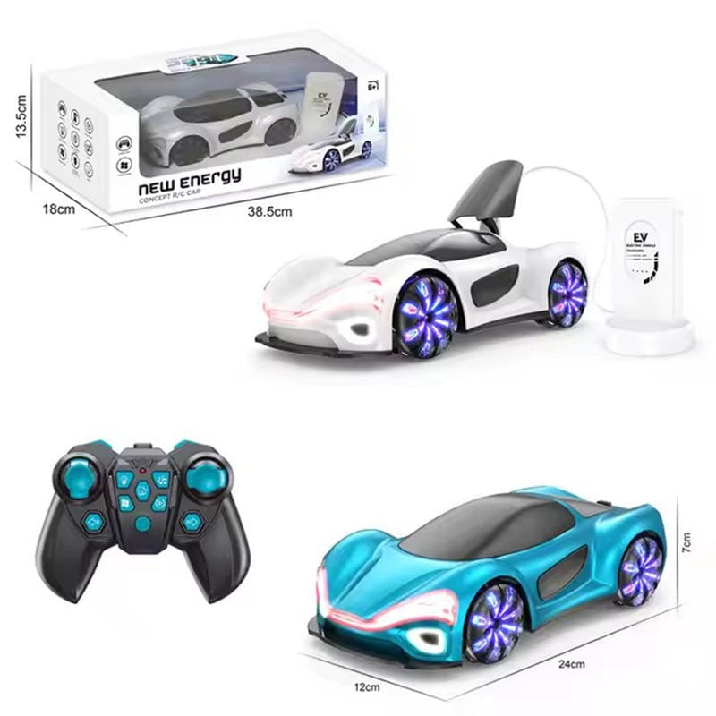 New Energy Car With EV Charging Station Music Lights and Smoke Effect - Tafeen Toys