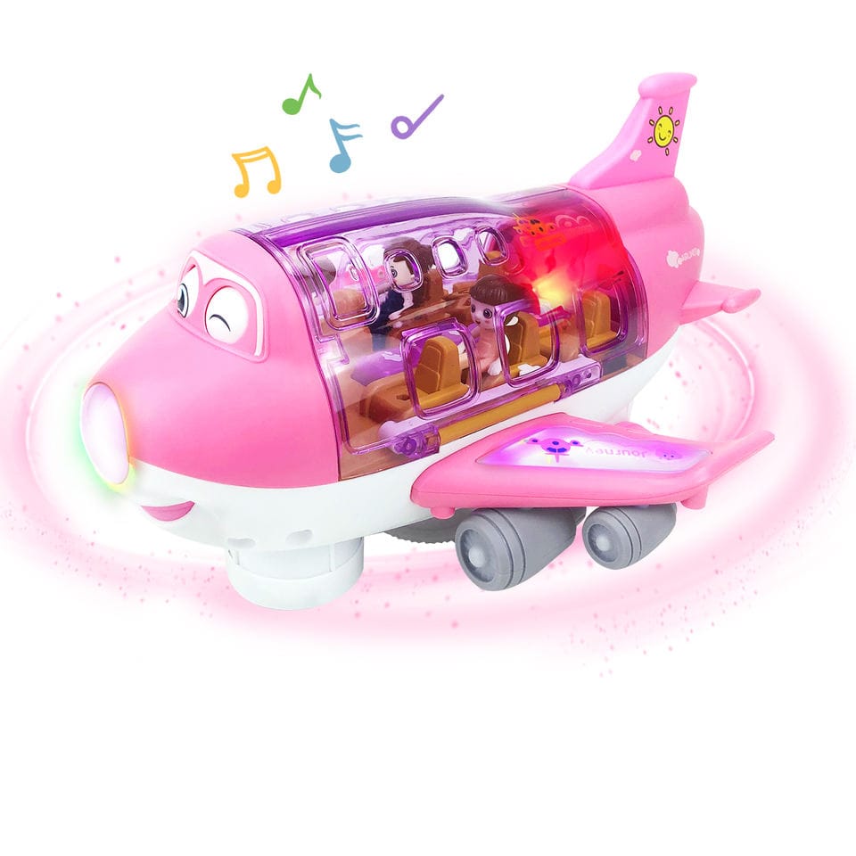 Airliner Toy Plane with Music, Lights and Obstacle Sensor - Tafeen Toys