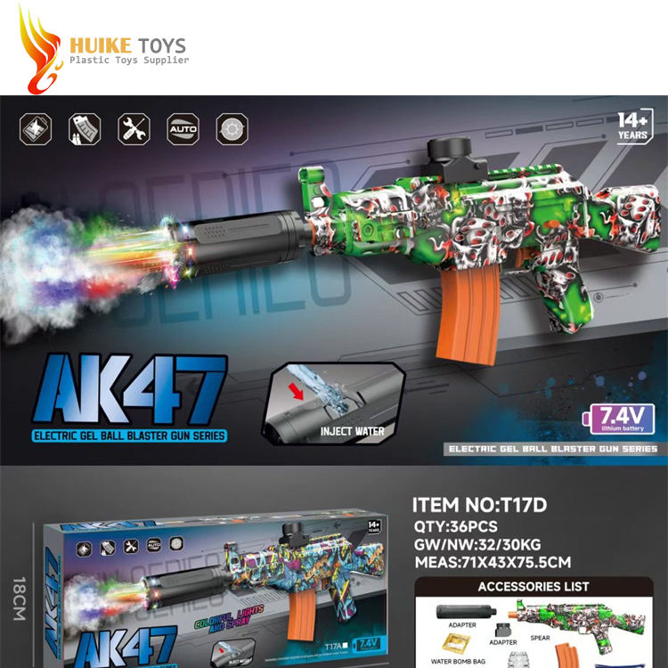 Automatic Gel Blaster Ak47 Assualt Rifle Toy with Orbeez Balls