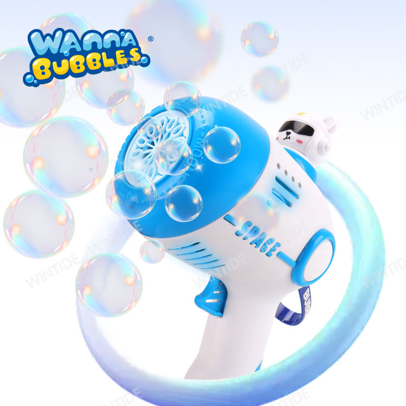 Space Theme Bubble Gun for Kids with Bubble Bag