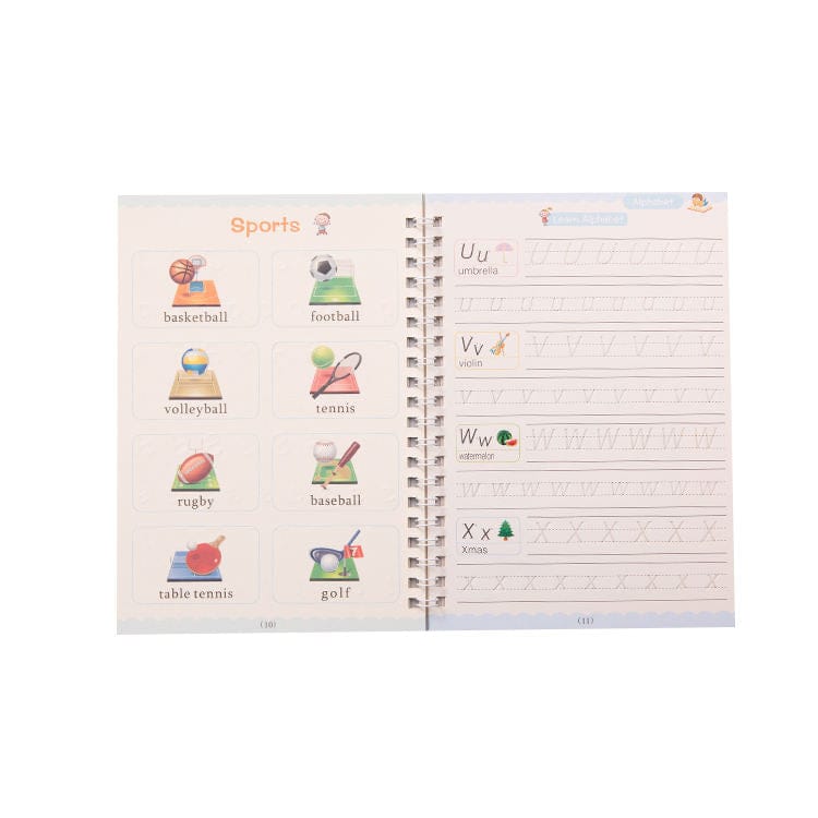 Reuseable Magic Tracing book Set for Kids - Tafeen Toys