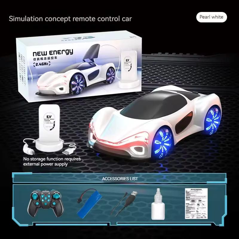 New Energy Car With EV Charging Station Music Lights and Smoke Effect - Tafeen Toys