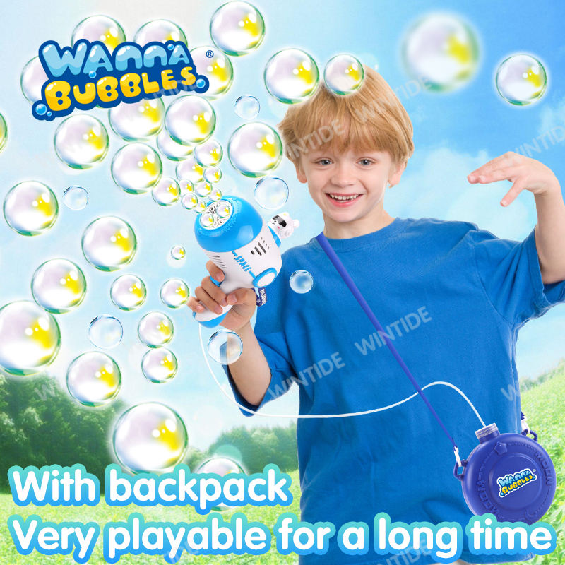 Space Theme Bubble Gun for Kids with Bubble Bag