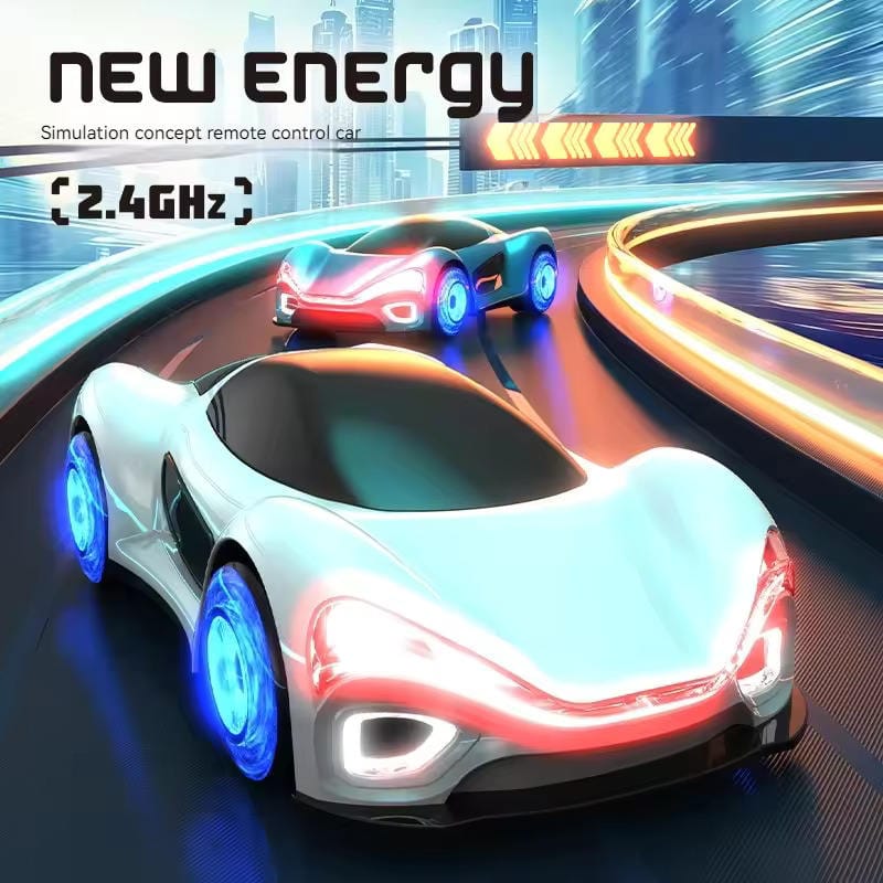 New Energy Car With EV Charging Station Music Lights and Smoke Effect - Tafeen Toys