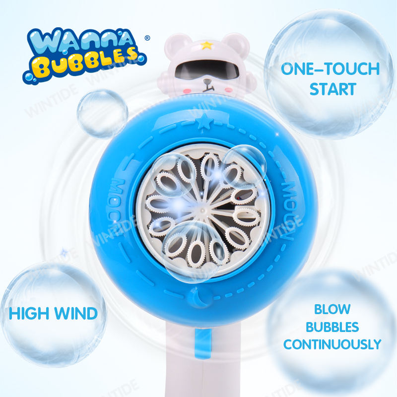 Space Theme Bubble Gun for Kids with Bubble Bag
