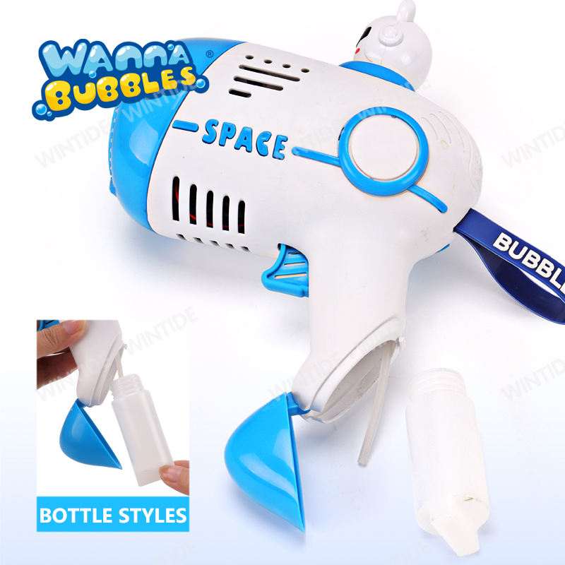 Space Theme Bubble Gun for Kids with Bubble Bag