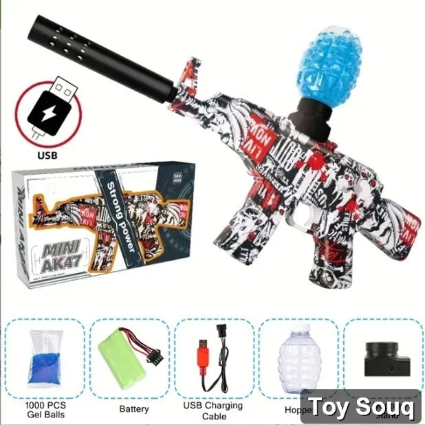 MP5 Gel Blaster Gun with Smoke and Light Supressor