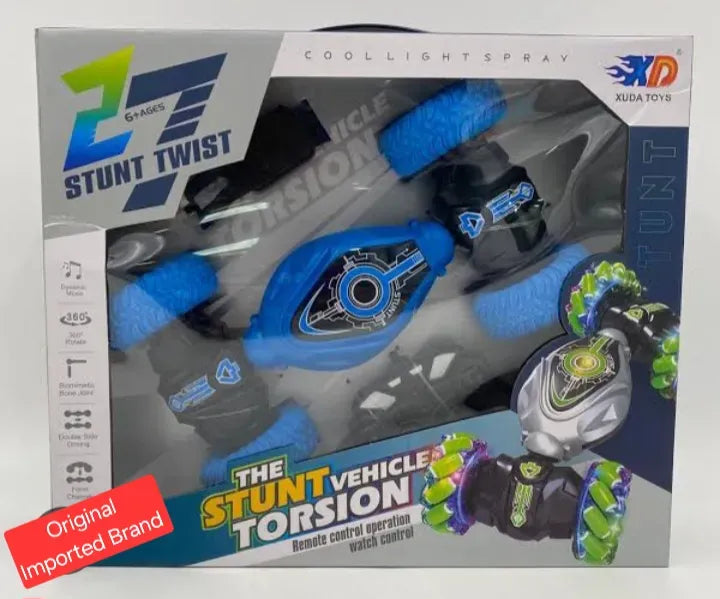 2.4 GHz RC Stunt Car Torison Vechile with Music Lights and Watch Controller - Tafeen Toys