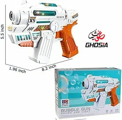 Automatic Toy Bubble Gun with Music and Lights