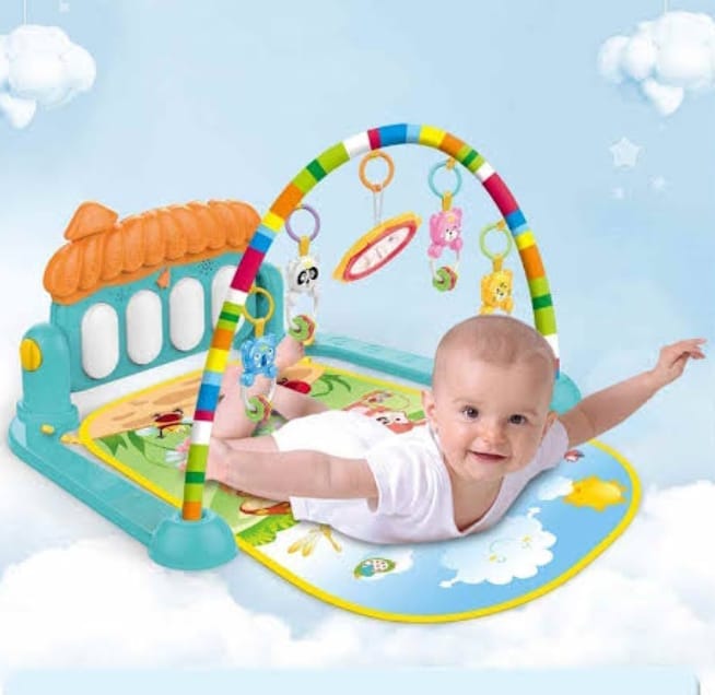 Baby Pedal Piano with Sleeping Mat Multifunction Music and Light - Tafeen Toys