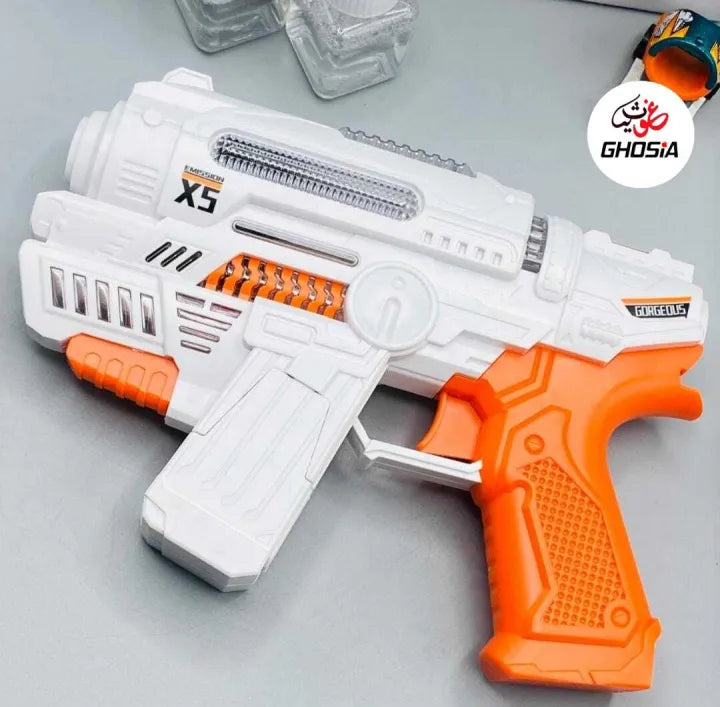 Automatic Toy Bubble Gun with Music and Lights