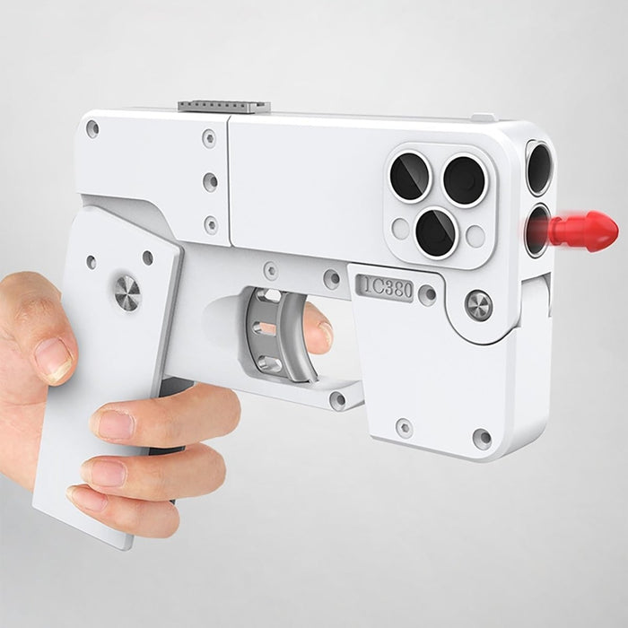 Iphone Style Mini Gun with Shell Ejection and Rubber Darts