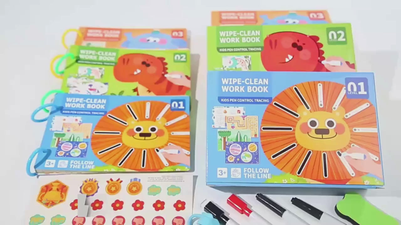 Preschool Learning Activity Book Reusable For Toddler Handwriting Practice