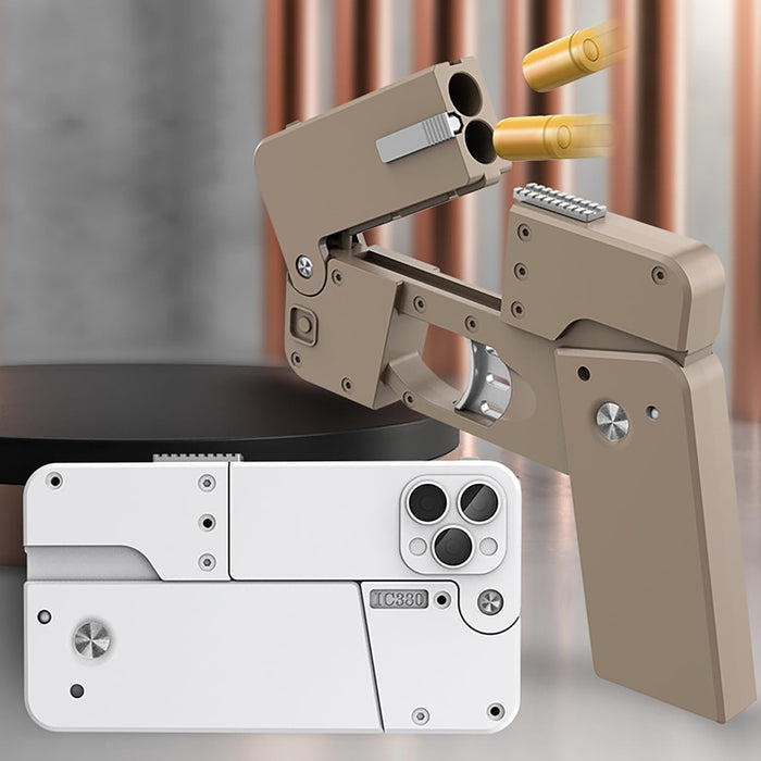 Iphone Style Mini Gun with Shell Ejection and Rubber Darts